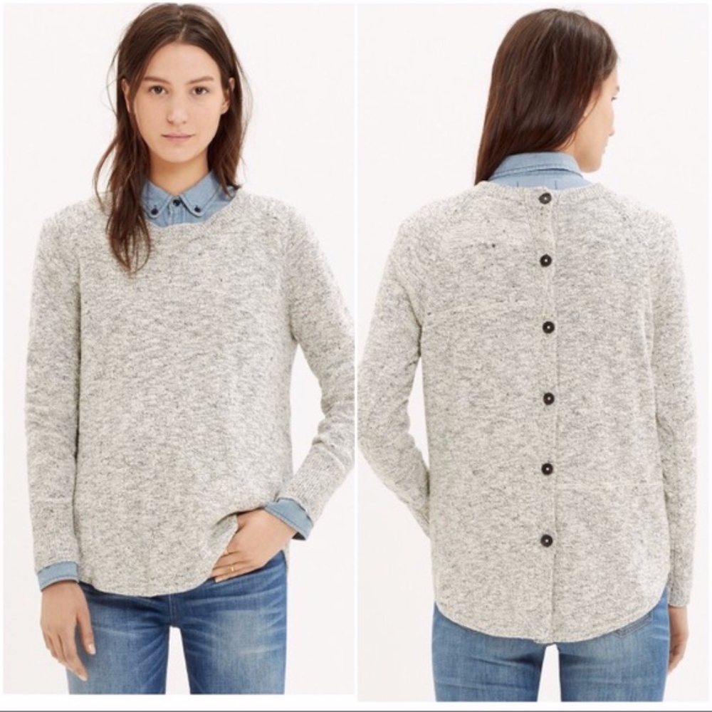 Madewell Button Back Sweater - Picture 1 of 12